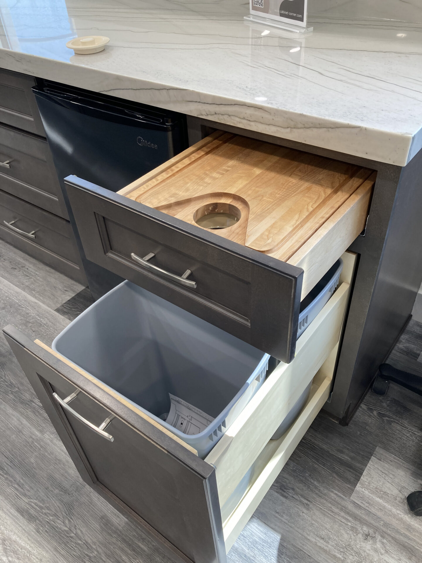 Pulled out drawers